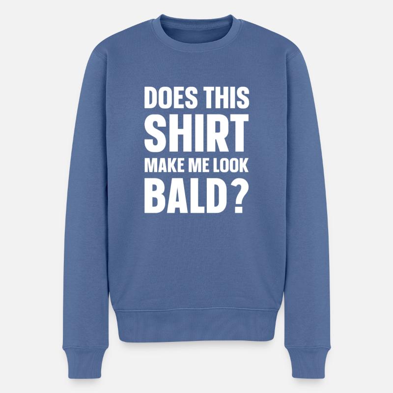 Schwarzer Humor - Männer Premium Bio Pullover - Taubenblau