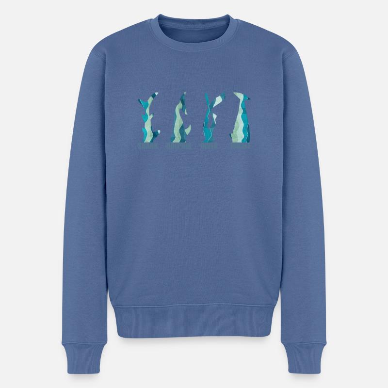 Schwanzgeschichten Tail Tales - Männer Premium Bio Pullover - Taubenblau