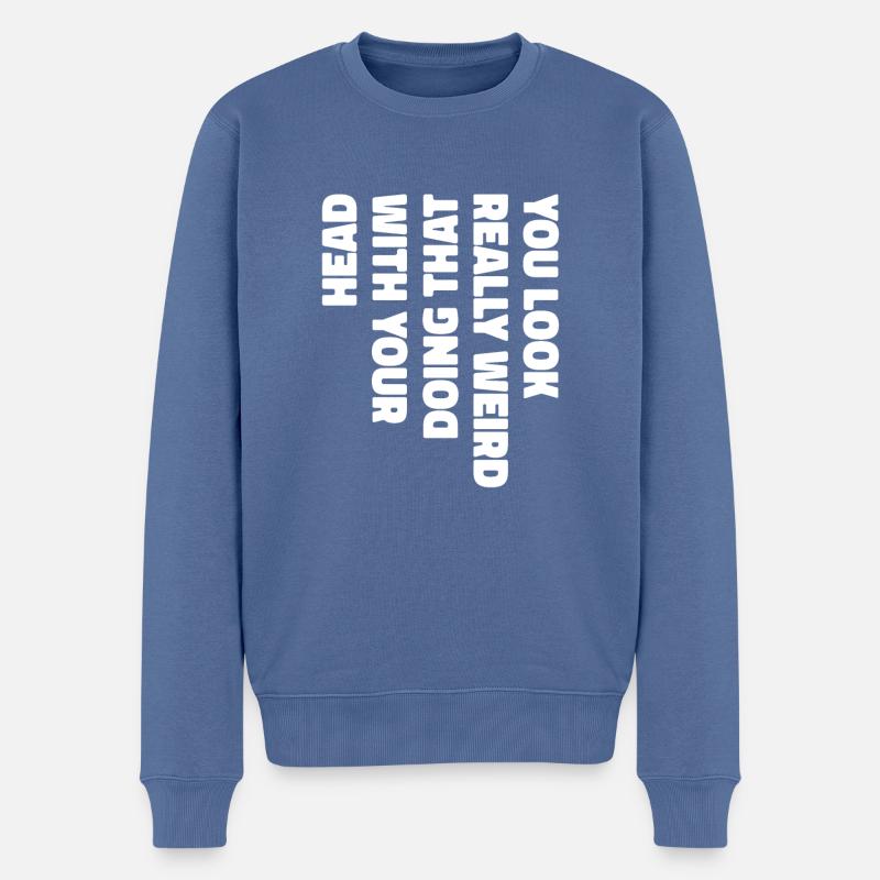 Schwarzer Humor Lustig - Männer Premium Bio Pullover - Taubenblau