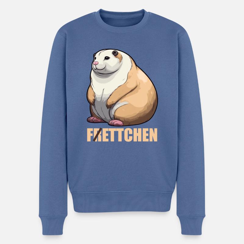 Fettchen Frettchen - Männer Premium Bio Pullover - Taubenblau