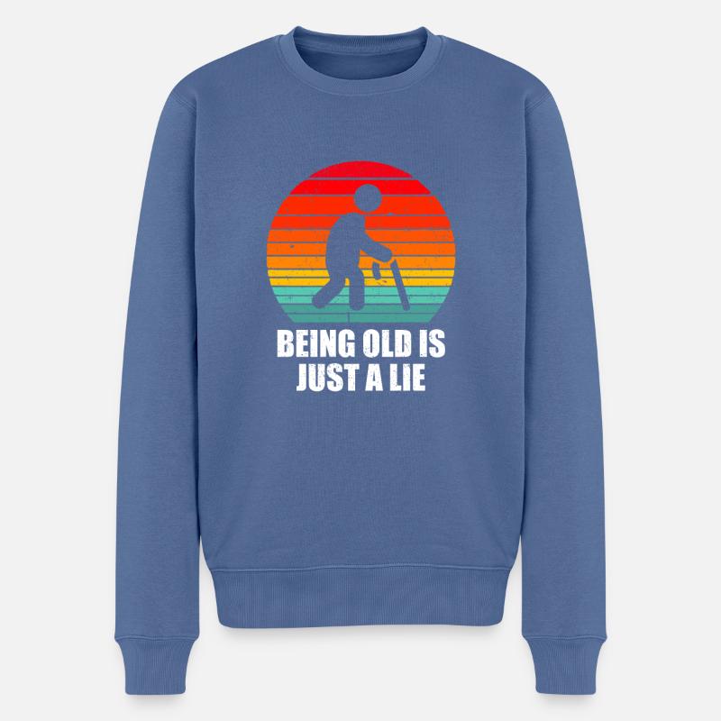 Humour noir - Pull Premium bio Homme - bleu pigeon