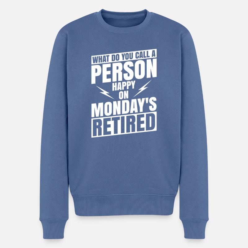Rentner Rente - Männer Premium Bio Pullover - Taubenblau
