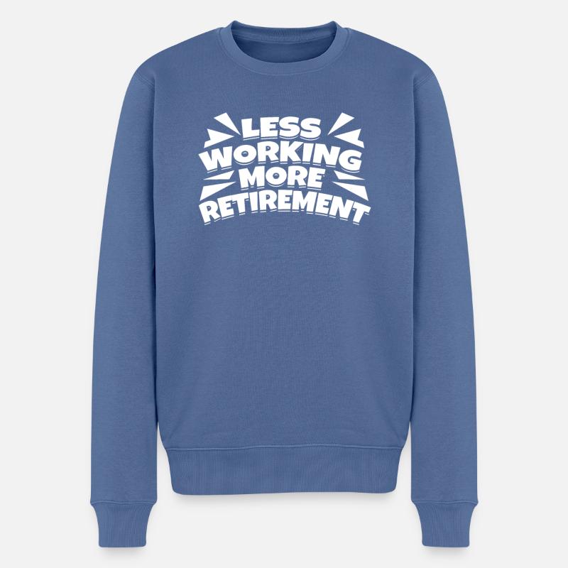 Pension de pensionné - Pull Premium bio Homme - bleu pigeon