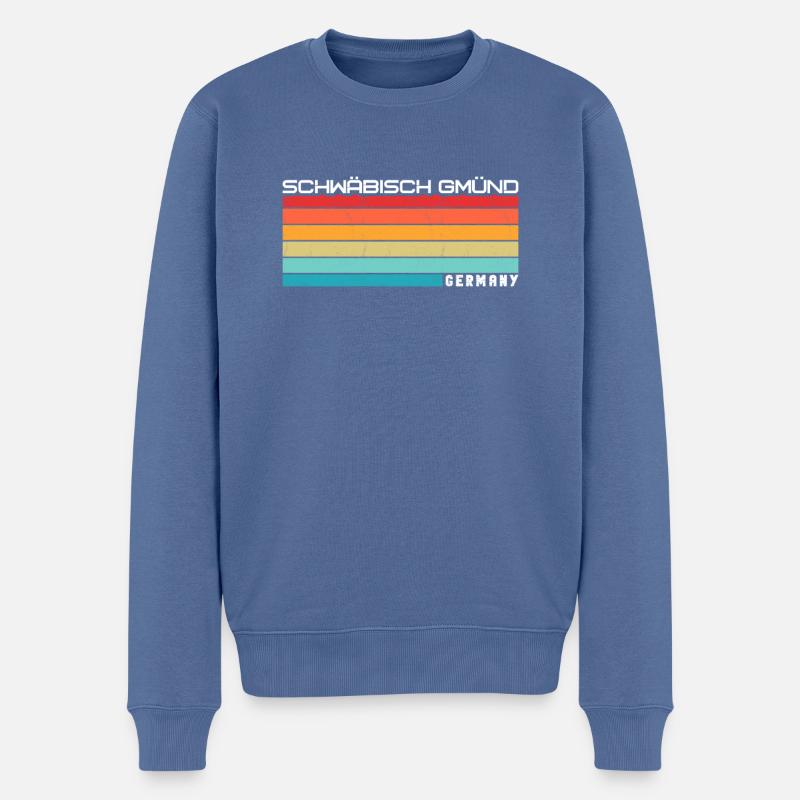 Schwäbisch Gmünder Schwäbisch Gmünd - Männer Premium Bio Pullover - Taubenblau