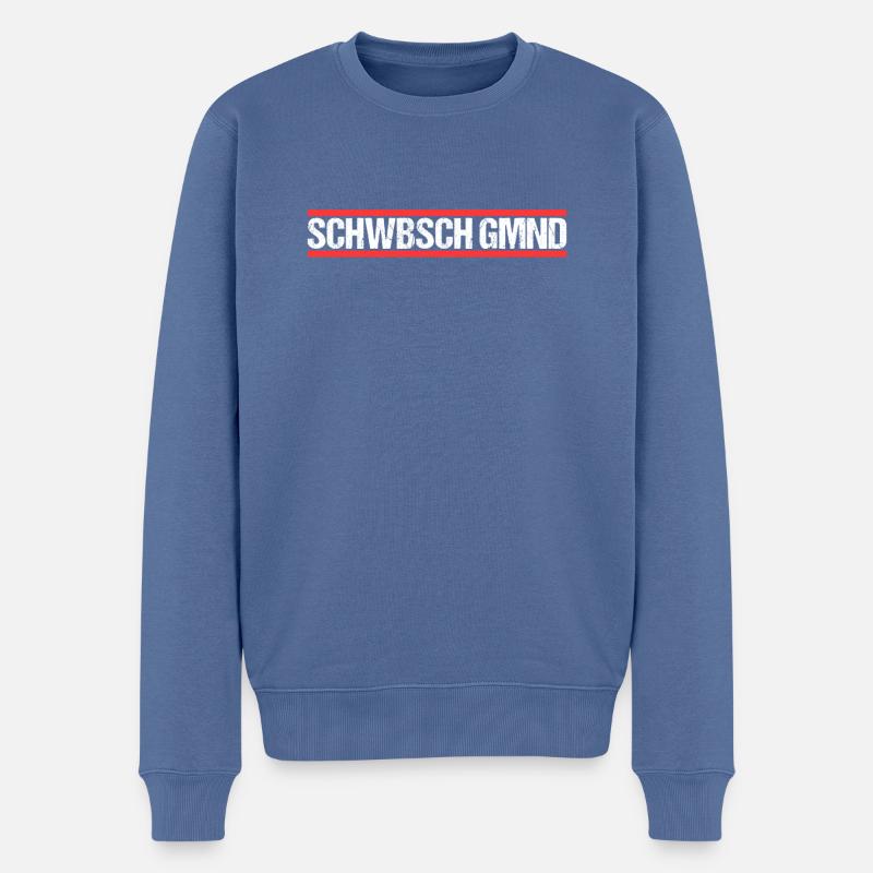 Schwäbisch Gmünder Schwäbisch Gmünd - Männer Premium Bio Pullover - Taubenblau
