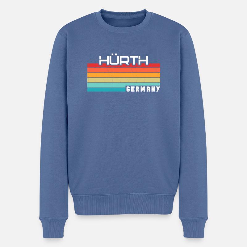 Hürtherin Hürther Hürth - Männer Premium Bio Pullover - Taubenblau
