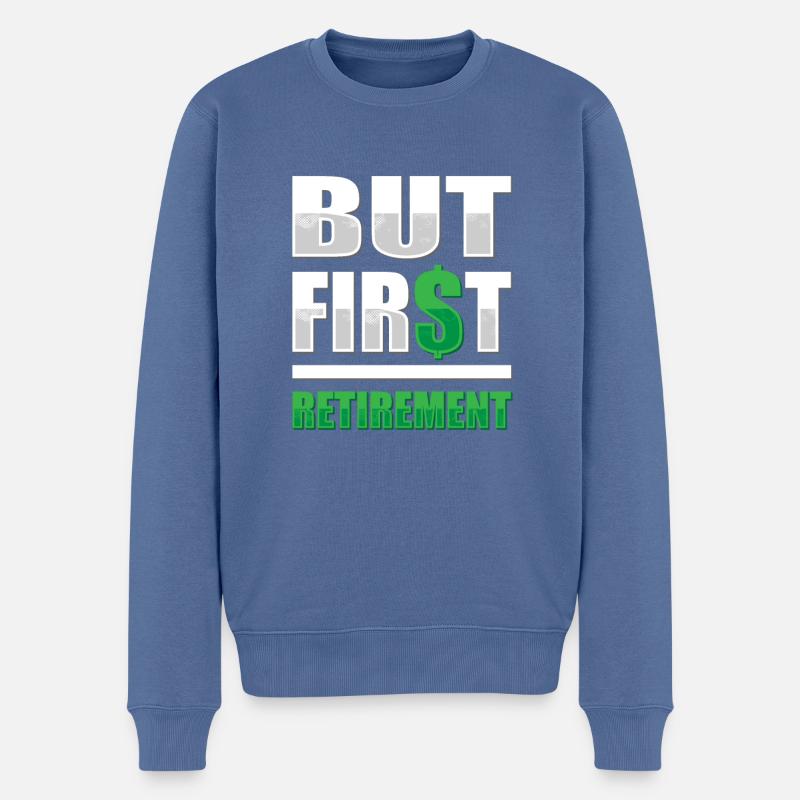 Rentner Rente Dollar - Männer Premium Bio Pullover - Taubenblau