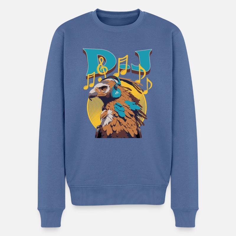 D.J aigle - Pull Premium bio Homme - bleu pigeon