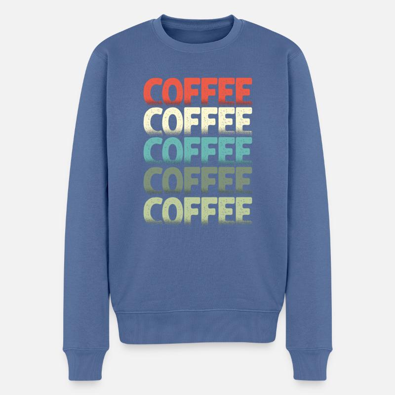 Coffee Coffee Coffee - Männer Premium Bio Pullover - Taubenblau