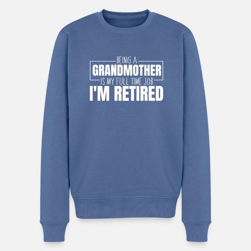 Rentner Rente - Männer Premium Bio Pullover - Taubenblau
