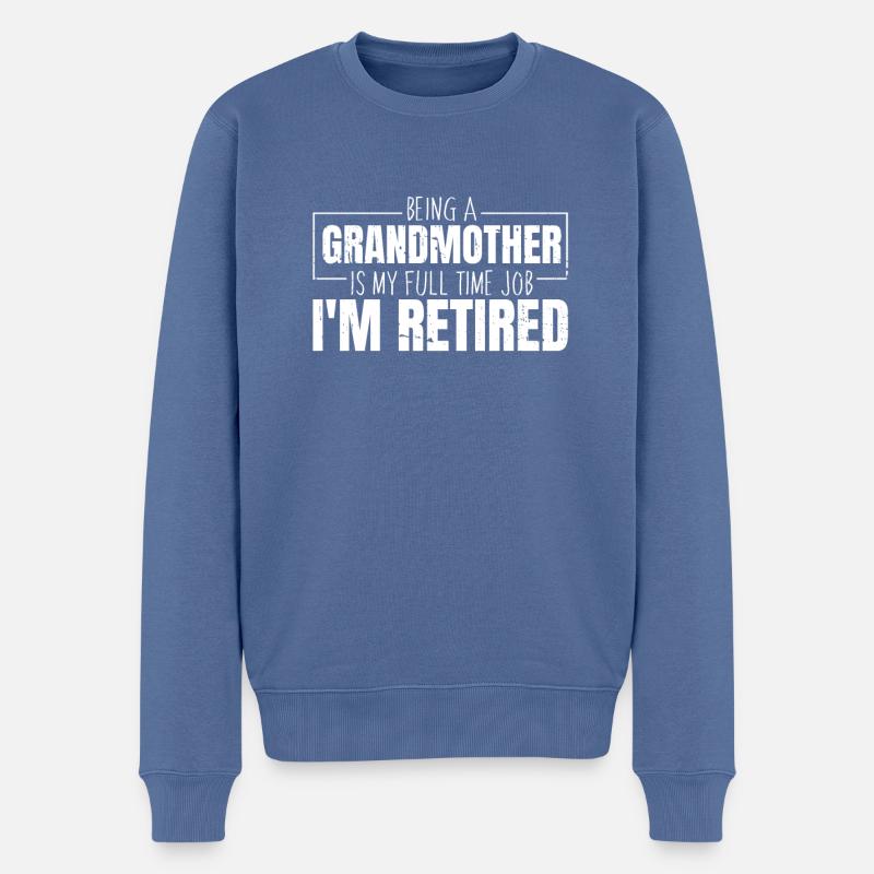 Rentner Rente - Männer Premium Bio Pullover - Taubenblau