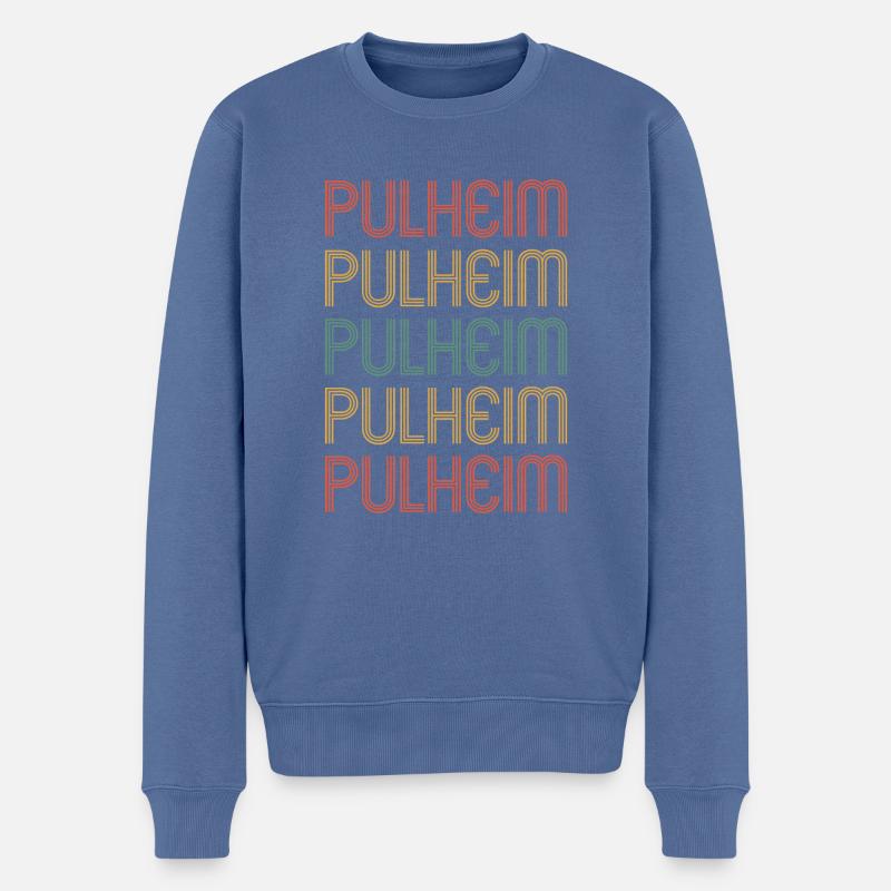 Pulheimérine Pulheimer Pulheim - Pull Premium bio Homme - bleu pigeon