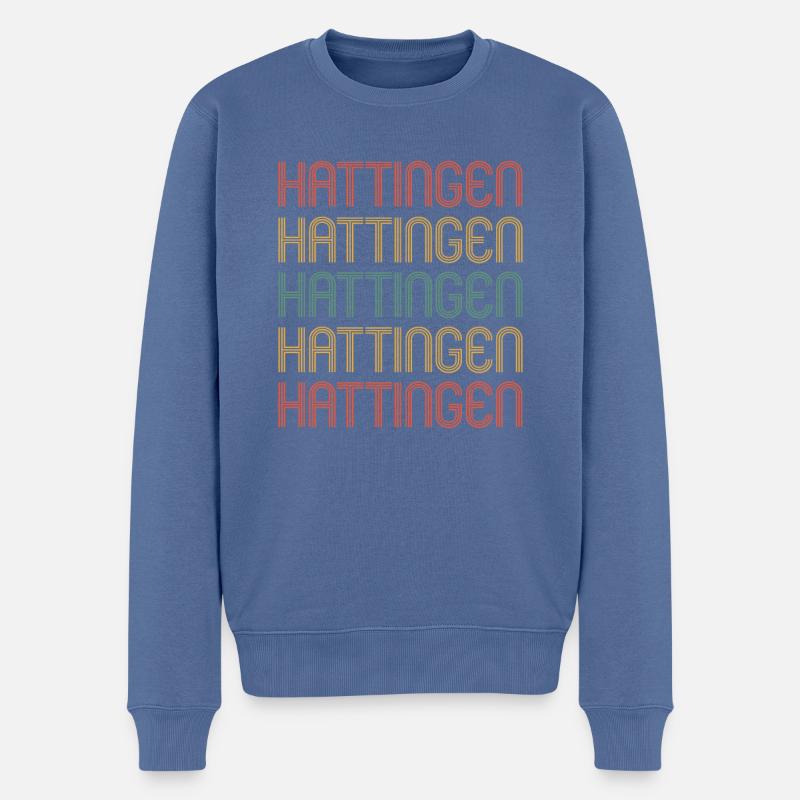Hattingenerin Hattingener Hattingen - Männer Premium Bio Pullover - Taubenblau