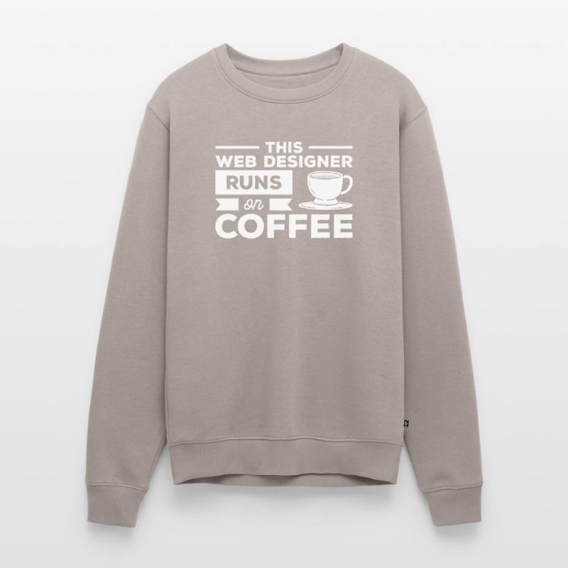 This Web Designer Runs On Coffee Programming Men's Premium Organic Jumper