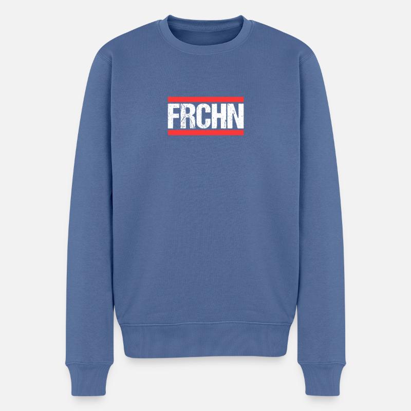 Frechenerin Frechener Frechen - Pull Premium bio Homme - bleu pigeon