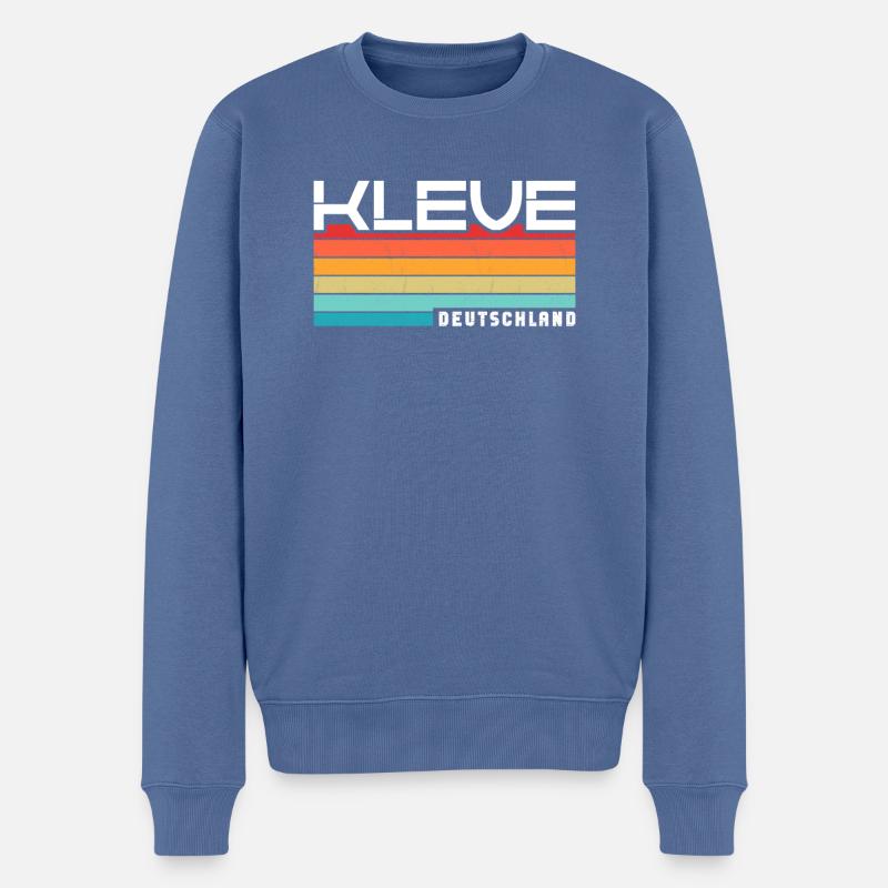 Kleverin Klever Kleve - Männer Premium Bio Pullover - Taubenblau