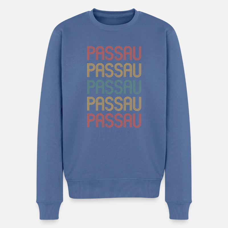 Passauerin Passauer Passau - Pull Premium bio Homme - bleu pigeon