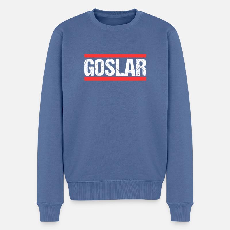 Goslarerin Goslarer Goslar - Männer Premium Bio Pullover - Taubenblau