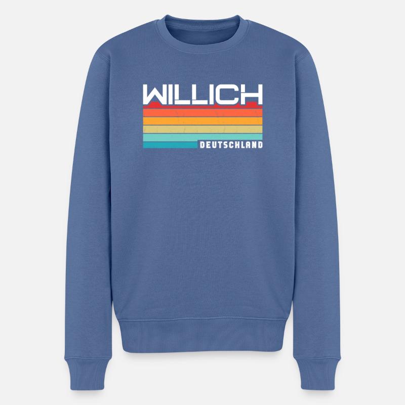 Willicherin Willicher Willich - Männer Premium Bio Pullover - Taubenblau