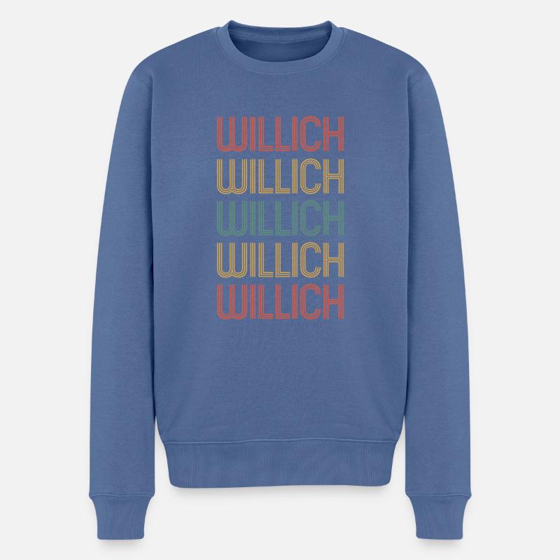 Willicherin Willicher Willich - Männer Premium Bio Pullover - Taubenblau