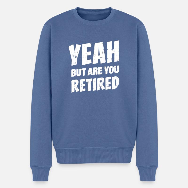 Rentner Rente - Männer Premium Bio Pullover - Taubenblau