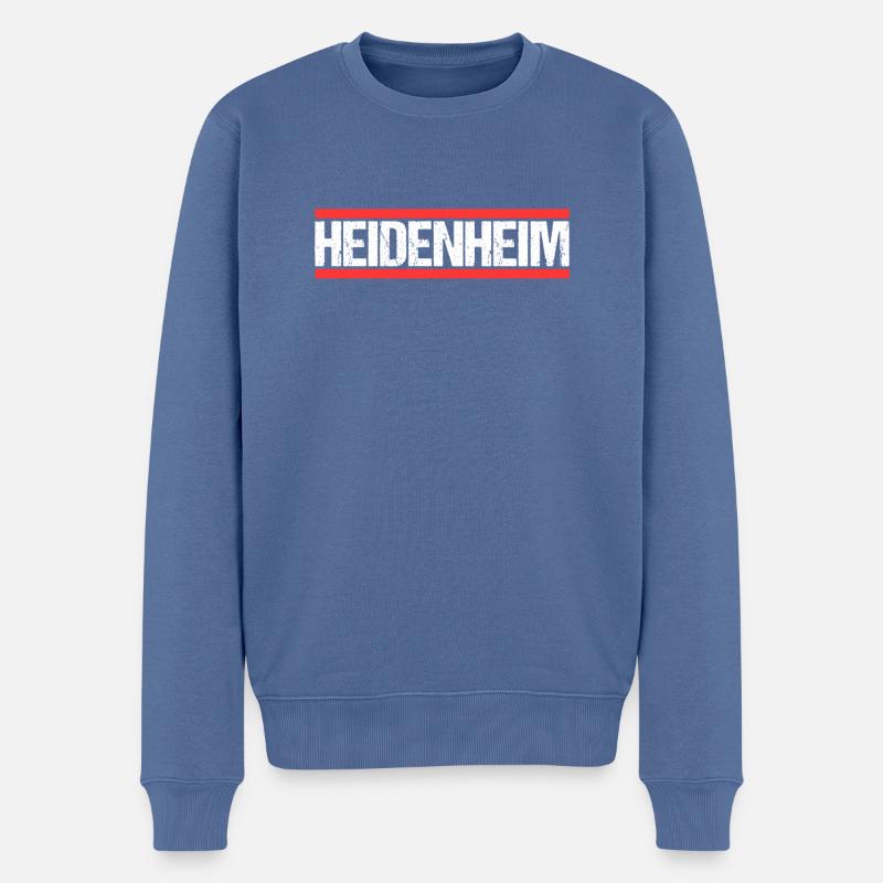 Heidenheimerin Heidenheimer Heidenheim - Männer Premium Bio Pullover - Taubenblau