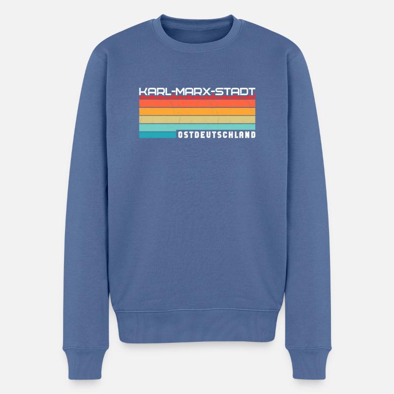 Karl Marx Städter Städterin Karl Marx Stadt - Männer Premium Bio Pullover - Taubenblau