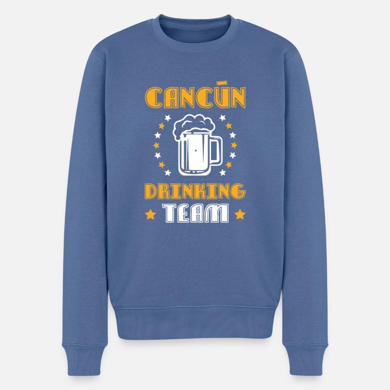 Cancun Drinking Team - Männer Premium Bio Pullover - Taubenblau