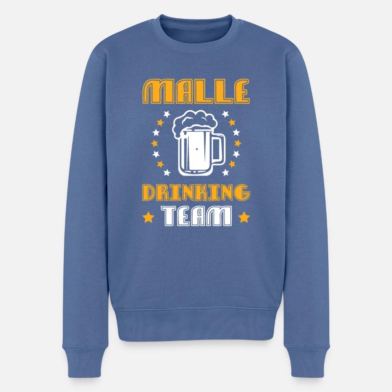Malle Drinking Team - Männer Premium Bio Pullover - Taubenblau