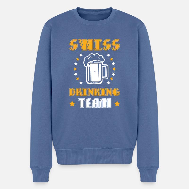 Suisse Drinking Team Suisse - Pull Premium bio Homme - bleu pigeon