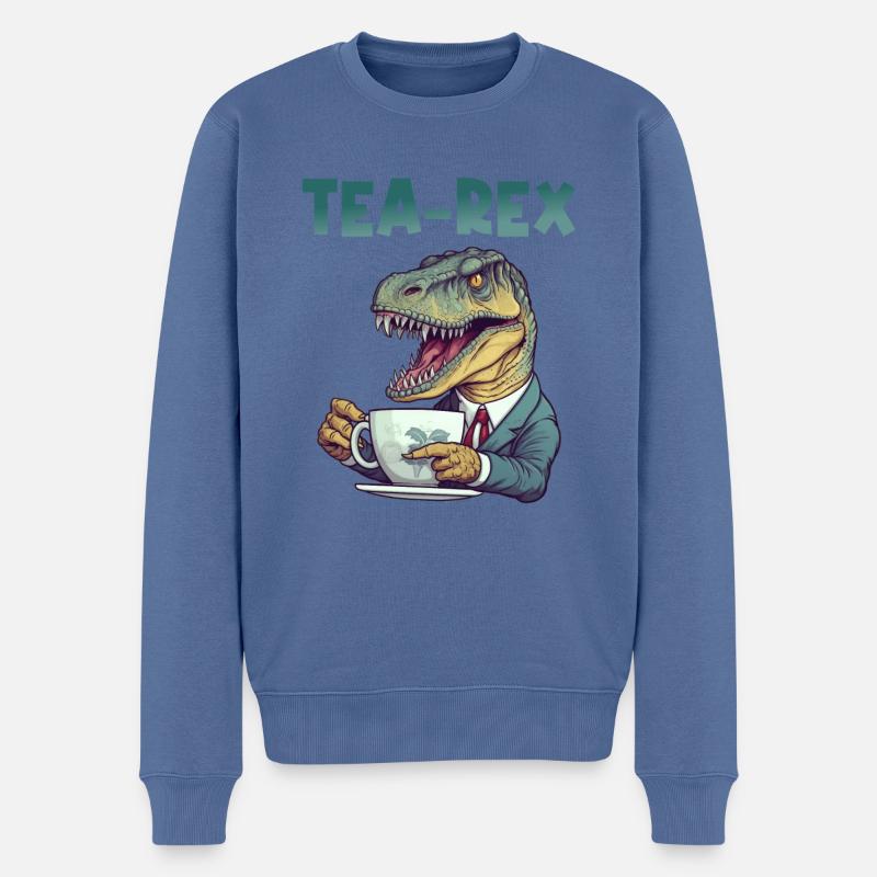 Teeliebhaber Tee Teetrinkerin Teetrinker - Männer Premium Bio Pullover - Taubenblau