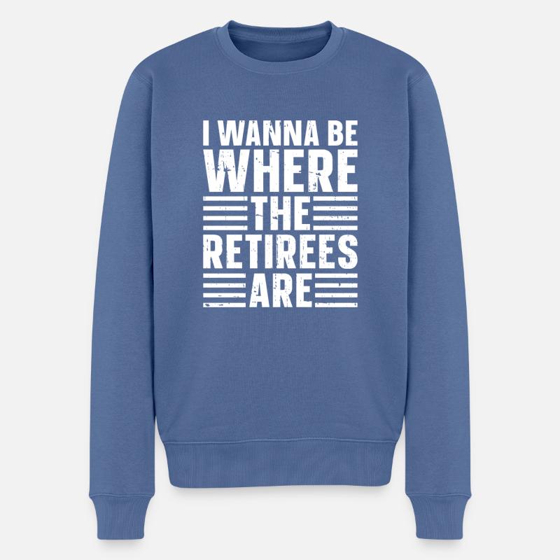 Rentner Rente Lustig - Männer Premium Bio Pullover - Taubenblau