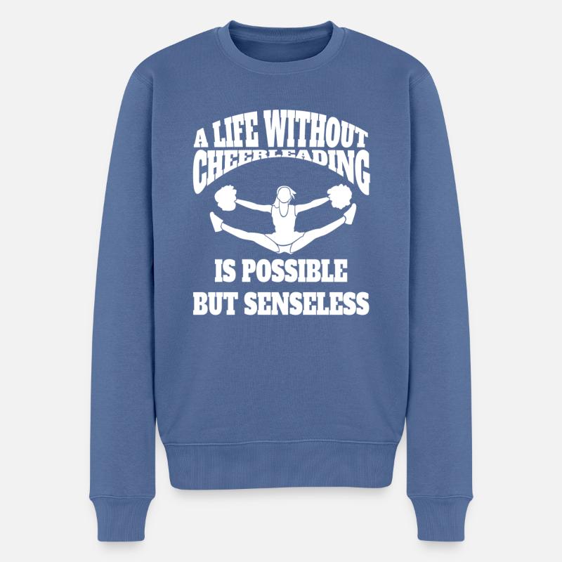 Cheerleader Mädchen Cheerleading Cheerleaderin - Männer Premium Bio Pullover - Taubenblau