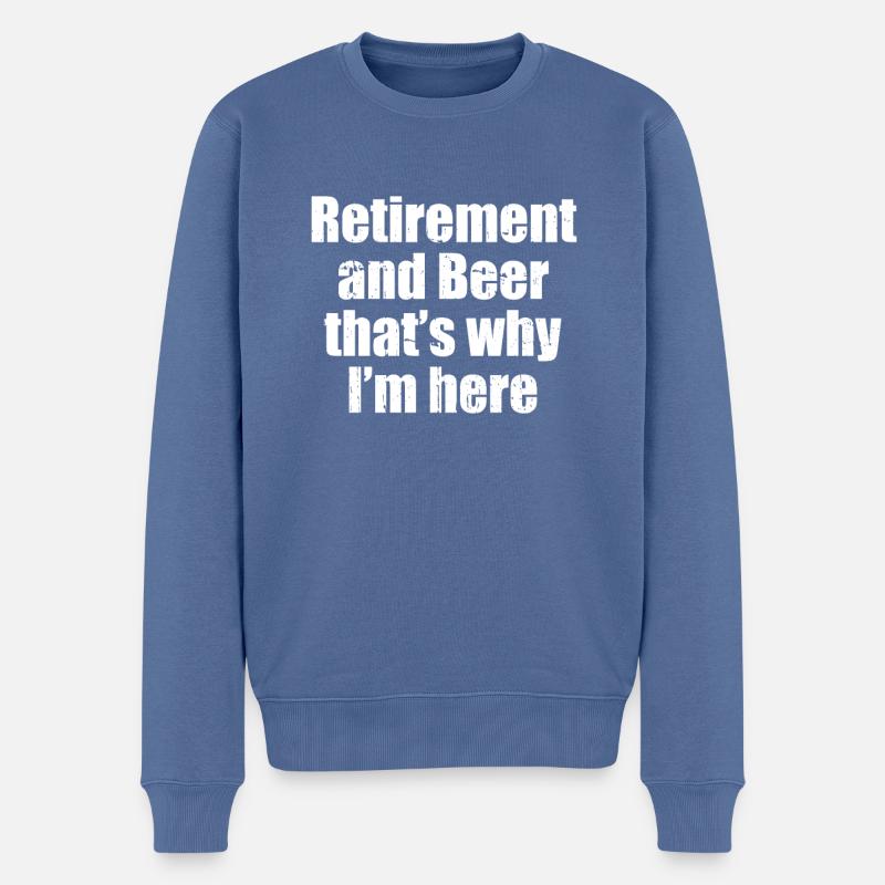 Pension de pensionné - Pull Premium bio Homme - bleu pigeon