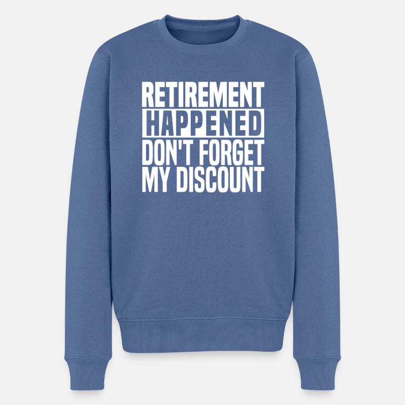 Pension de pensionné - Pull Premium bio Homme - bleu pigeon