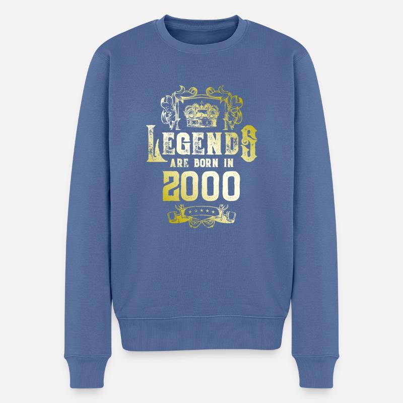 2000 Anniversaire des légendes - Pull Premium bio Homme - bleu pigeon
