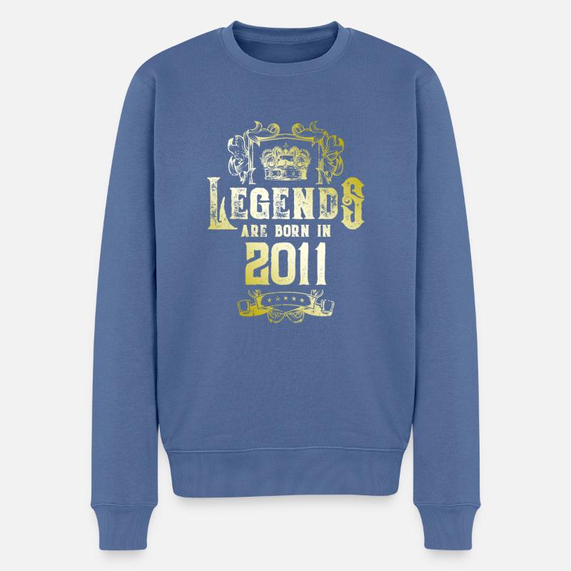 2011 Anniversaire des légendes - Pull Premium bio Homme - bleu pigeon