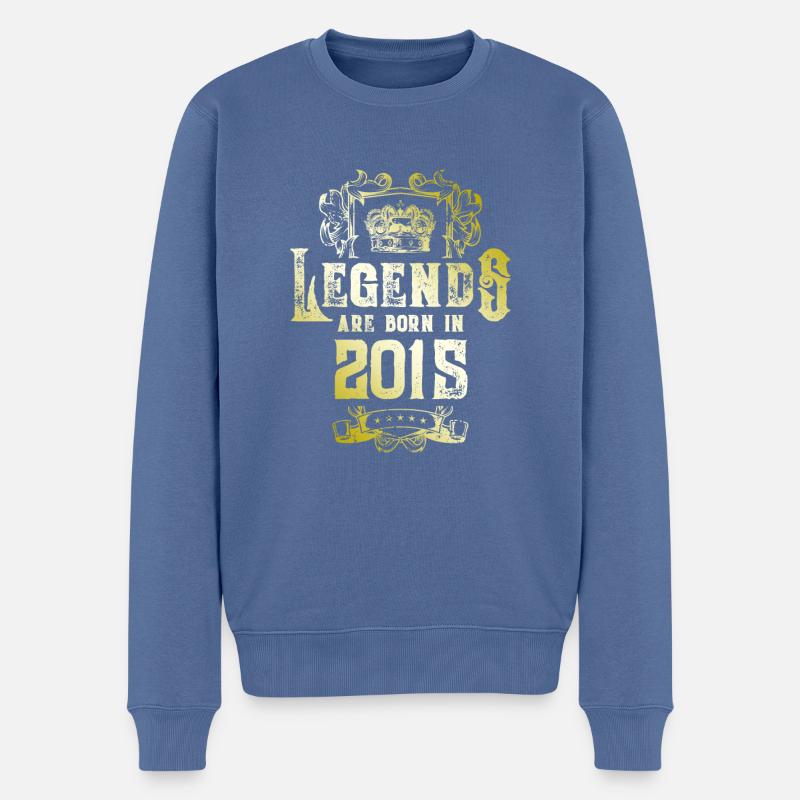 Anniversaire des légendes 2015 - Pull Premium bio Homme - bleu pigeon