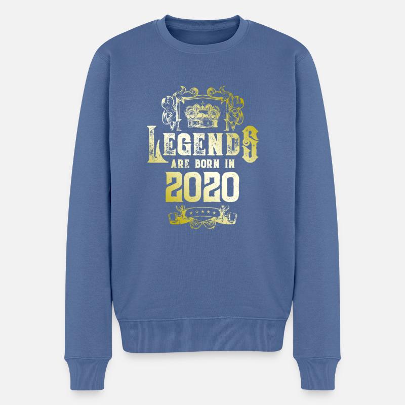 Anniversaire des légendes 2020 - Pull Premium bio Homme - bleu pigeon