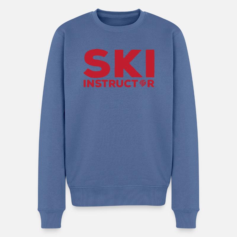 Moniteur de ski - Pull Premium bio Homme - bleu pigeon