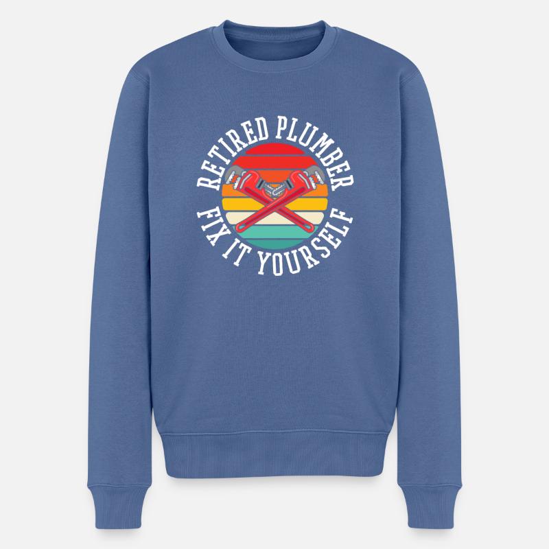 Rentner Rente - Männer Premium Bio Pullover - Taubenblau