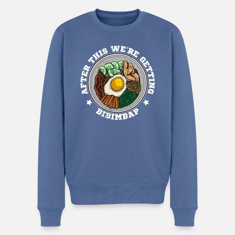 Bibimbap Ramen Kimchi Korea Essen Küche - Männer Premium Bio Pullover - Taubenblau
