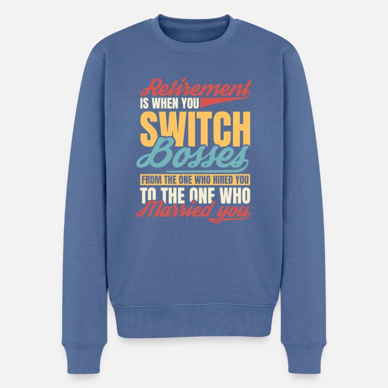 Rentner Rente Witzig - Männer Premium Bio Pullover - Taubenblau