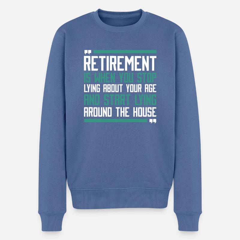 Rentner Rente Witzig - Männer Premium Bio Pullover - Taubenblau