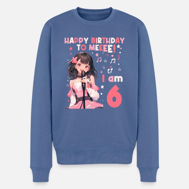 Anime Mandga K-Pop KPop Mädchen 6. Geburtstag - Männer Premium Bio Pullover - Taubenblau