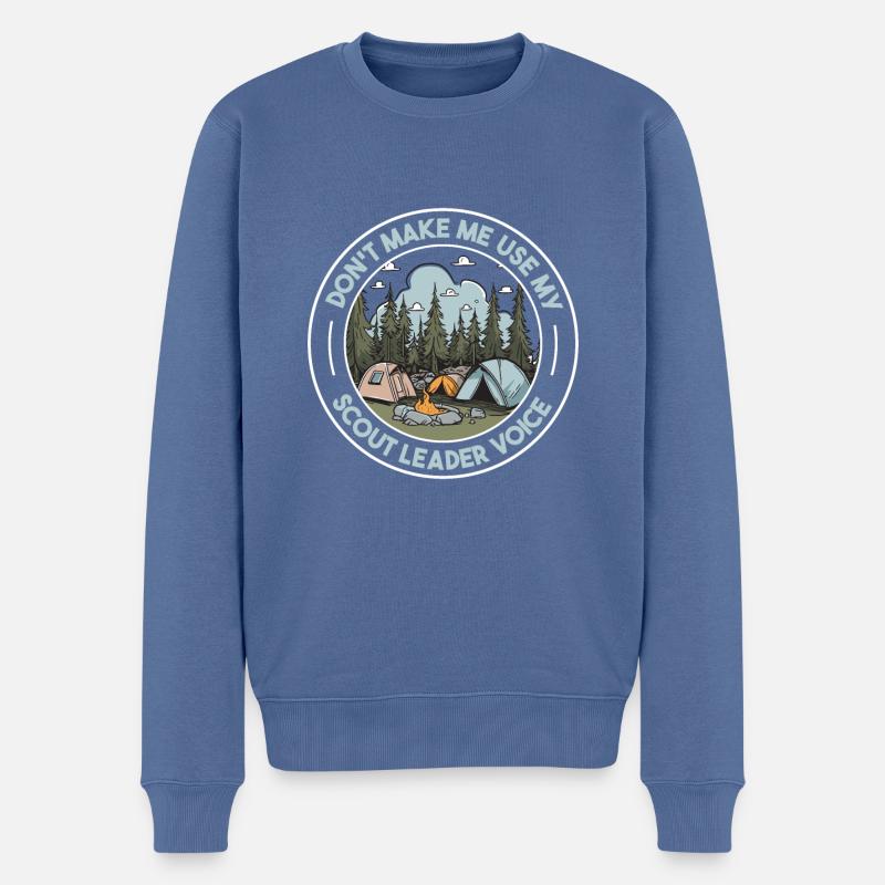 Pfadfinder - Männer Premium Bio Pullover - Taubenblau