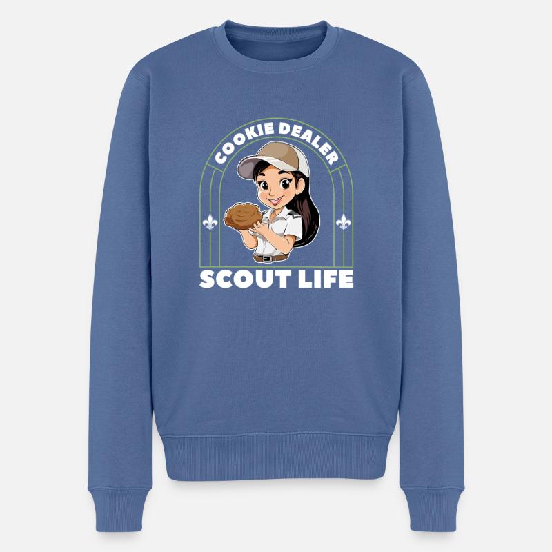 Pfadfinder Plätzchen - Männer Premium Bio Pullover - Taubenblau
