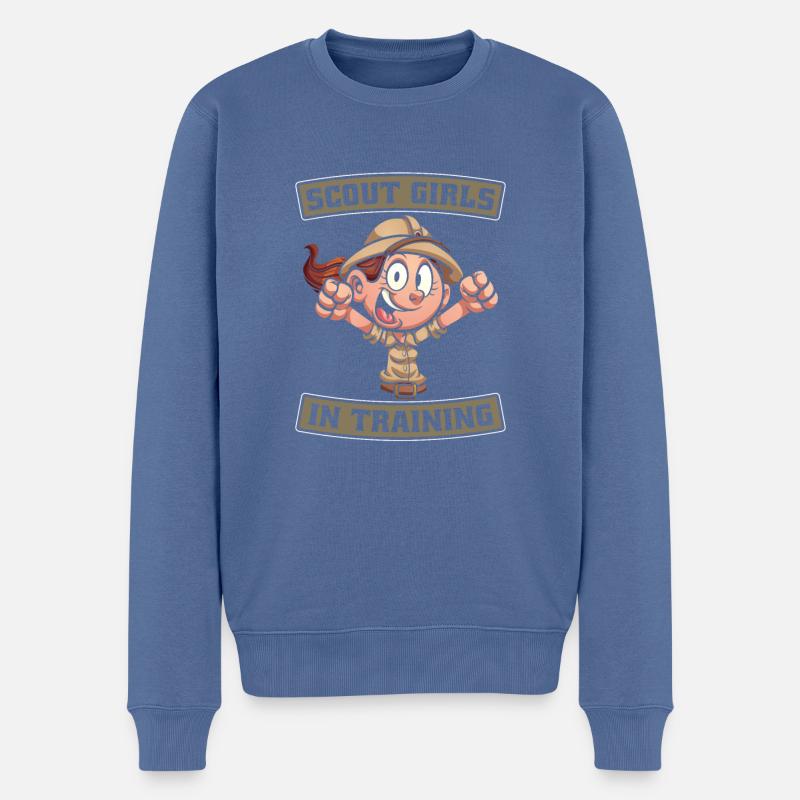 Pfadfinder - Männer Premium Bio Pullover - Taubenblau
