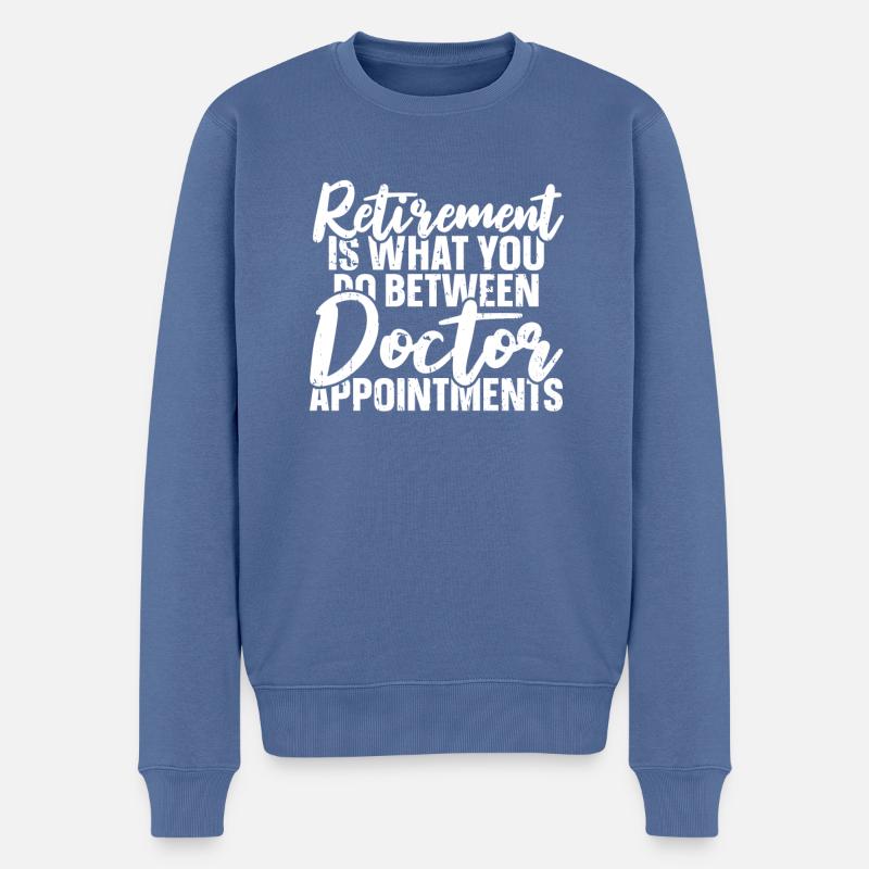 Rentner Rente - Männer Premium Bio Pullover - Taubenblau
