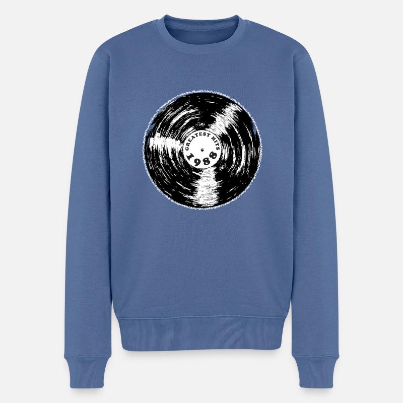 Millésime 1988 - Pull Premium bio Homme - bleu pigeon